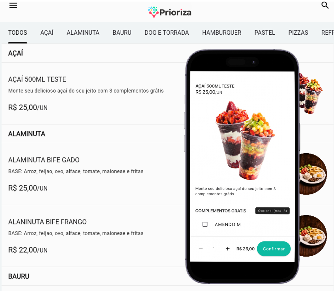 Menu Digital Prioriza